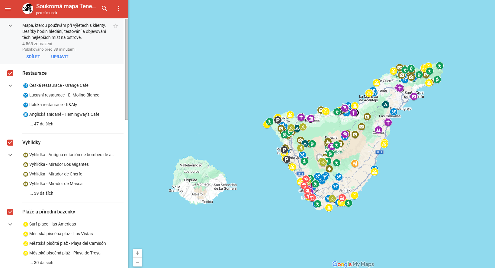 Soukromá mapa - Tenerife bez turistických pastí